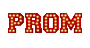 Prom word made from red vintage ...
